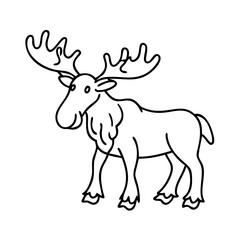 moose icon, moose vector illustration-simple illustration of moose, perfect for moose logos and icons