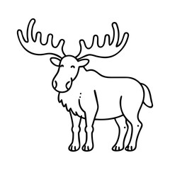 moose icon, moose vector illustration-simple illustration of moose, perfect for moose logos and icons