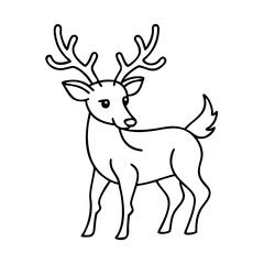 deer icon, deer vector illustration-simple illustration of deer, perfect for deer logos and icons