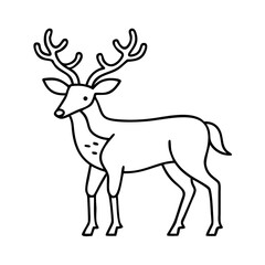 deer icon, deer vector illustration-simple illustration of deer, perfect for deer logos and icons
