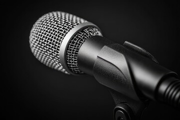 Obraz premium Close-up of microphone