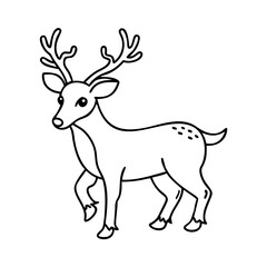Obraz premium deer icon, deer vector illustration-simple illustration of deer, perfect for deer logos and icons