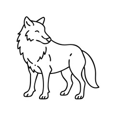 wolf icon, wolf vector illustration-simple illustration of wolf, perfect for wolf logos and icons