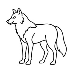 wolf icon, wolf vector illustration-simple illustration of wolf, perfect for wolf logos and icons