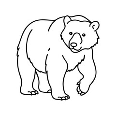 bear icon, bear vector illustration-simple illustration of bear, perfect for bear logos and icons