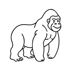 gorilla icon, gorilla vector illustration-simple illustration of gorilla, perfect for gorilla logos and icons