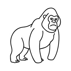 gorilla icon, gorilla vector illustration-simple illustration of gorilla, perfect for gorilla logos and icons