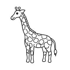giraffe icon, giraffe vector illustration-simple illustration of giraffe, perfect for giraffe logos and icons