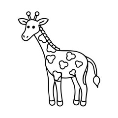 giraffe icon, giraffe vector illustration-simple illustration of giraffe, perfect for giraffe logos and icons