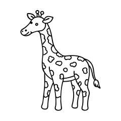 giraffe icon, giraffe vector illustration-simple illustration of giraffe, perfect for giraffe logos and icons