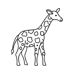 giraffe icon, giraffe vector illustration-simple illustration of giraffe, perfect for giraffe logos and icons