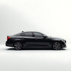 black car isolated on white
