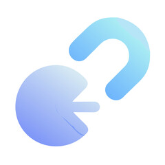 Gradient Link Icon Illustration On Black Background For Website Navigation And Connection Symbolism Featuring Minimalist Design Elements