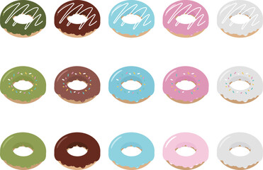 カラフルなドーナツ15種セット