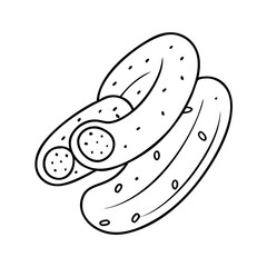 pickled cucumber icon, pickled cucumber vector illustration-simple illustration of pickled cucumber, perfect for pickled cucumber logos and icons