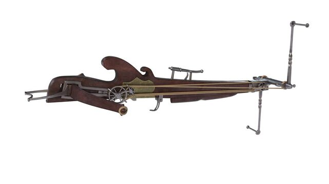 heavy crossbow model on white background