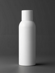 Blank white mockup of commercial spray packaging
