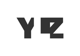 YLZ logo design. Initial letter Y L Z bold font style for tech startups, consulting, corporate branding. Creative company name, headlines typography identity, trendy logotype.