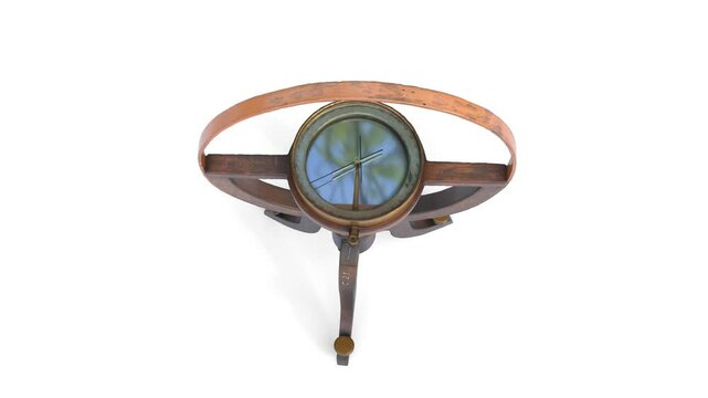 a tangent galvanometer on white background