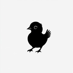 Obraz premium Cute Chick Silhouette