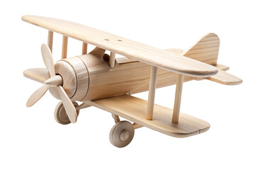 Handcrafted Wooden Toy Biplane