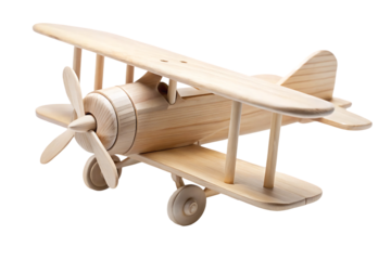Handcrafted Wooden Toy Biplane