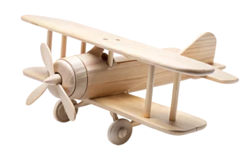 Handcrafted Wooden Toy Biplane