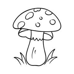 white mushroom icon, white mushroom vector illustration-simple illustration of white mushroom, perfect for white mushroom logos and icons