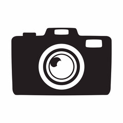 Simple Black And White Camera Illustration Ideal For Photography Icon And Creative Graphic Design Applications In The Media
