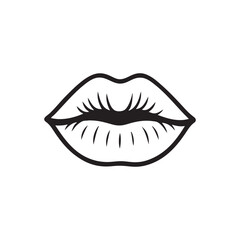 vector illustration of lips