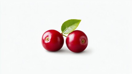 Obraz premium a camu camu berry clipart, superfood fruit, small round red, flat design, isolated on white background