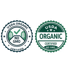 USDA Organic, Certification stamp, Label Logo ,symbol Badges label ,vector icon