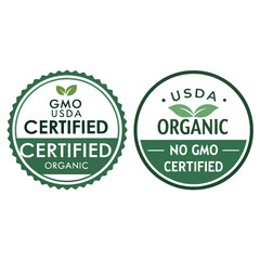 USDA Organic, Certification stamp, Label Logo ,symbol Badges label ,vector icon