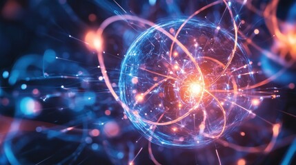 Vibrant Energy Sphere with Dynamic Light Trails