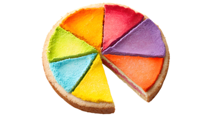 Professional Pie Chart on White Background for Data Analysis and Presentations
