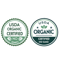 USDA Organic, Certification stamp, Label Logo ,symbol Badges label ,vector icon
