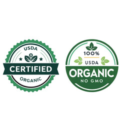 USDA Organic, Certification stamp, Label Logo ,symbol Badges label ,vector icon