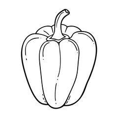 yellow bell pepper icon, yellow bell pepper vector illustration-simple illustration of yellow bell pepper, perfect for yellow bell pepper logos and icons