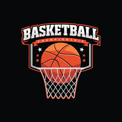 basketball vector and t shirt design on black background