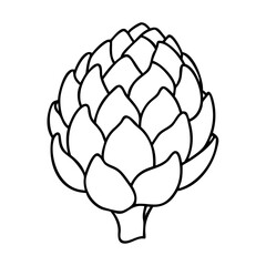 artichoke icon, artichoke vector illustration-simple illustration of artichoke, perfect for artichoke logos and icons