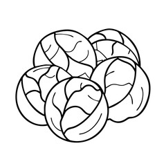 brussels sprouts icon, brussels sprouts vector illustration-simple illustration of brussels sprouts, perfect for brussels sprouts logos and icons