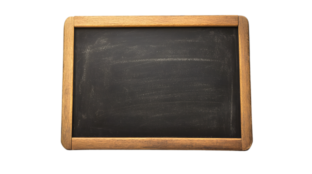 Professional Blackboard Isolated White Background Education Concept