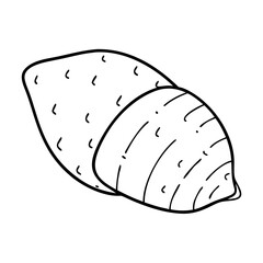 sweet potato icon, sweet potato vector illustration-simple illustration of sweet potato, perfect for sweet potato logos and icons