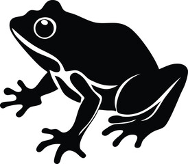 Frog silhouette vector illustration