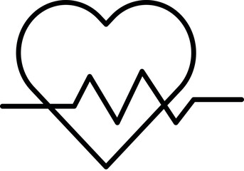 heart and heartbeat vector symbol