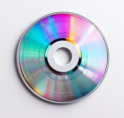 Colorful iridescent disc, digitally rendered