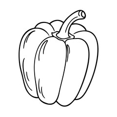 bell pepper icon, bell pepper vector illustration-simple illustration of bell pepper, perfect for bell pepper logos and icons