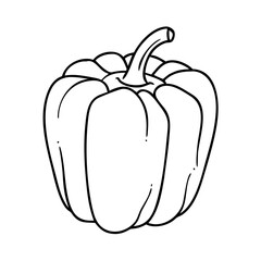 bell pepper icon, bell pepper vector illustration-simple illustration of bell pepper, perfect for bell pepper logos and icons