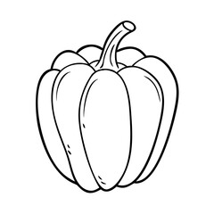 bell pepper icon, bell pepper vector illustration-simple illustration of bell pepper, perfect for bell pepper logos and icons