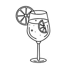 aperol spritz icon, aperol spritz vector illustration-simple illustration of aperol spritz, perfect for aperol spritz logos and icons